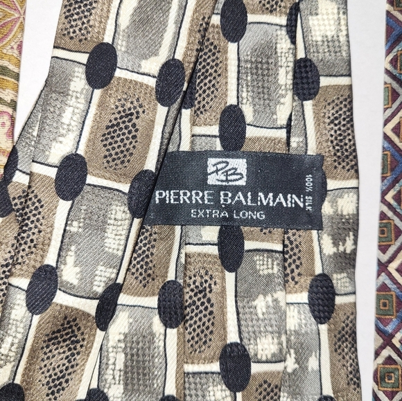 Pierre Balmain Silk Ties Set Of 3 Extra Long 100% Silk‎ - Picture 5 of 7